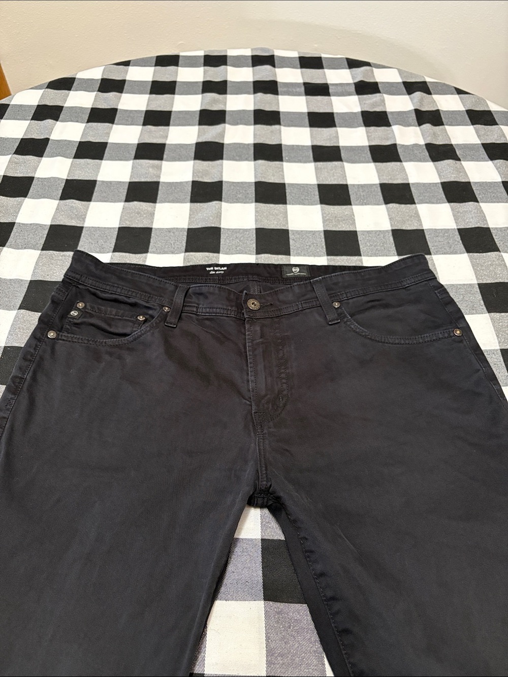 AG Adriano Goldschmied The Dylan Slim Skinny Black Jeans Size 37 x 32